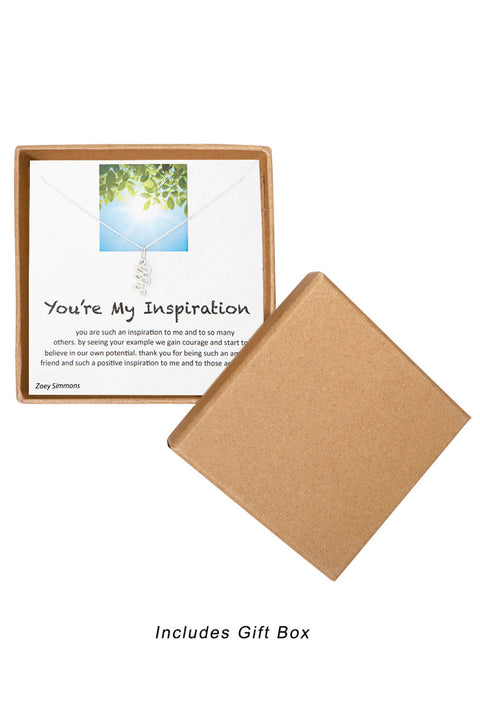'You're My Inspiration' Boxed Necklace - SF