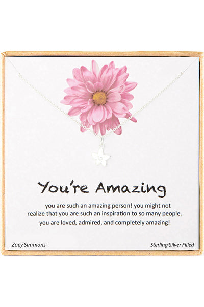 'You're Amazing' Boxed Charm Necklace - SF