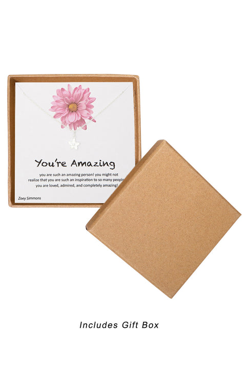 'You're Amazing' Boxed Charm Necklace - SF