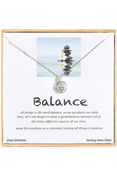 'Balance' Boxed Charm Necklace - SF