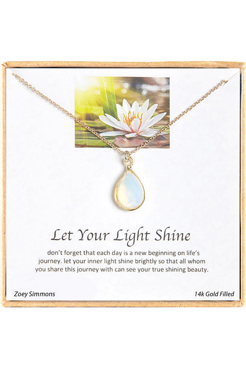 'Let Your Light Shine' Boxed Charm Necklace - GF