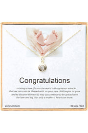 'Congratulations' Boxed Charm Necklace - GF