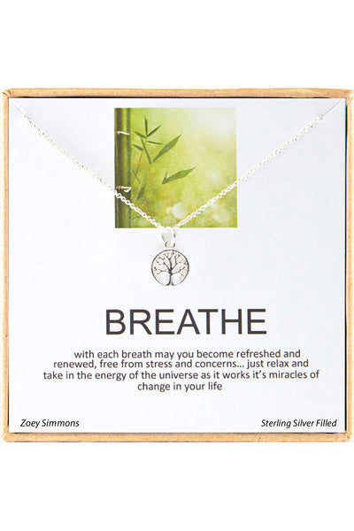 'Breathe' Boxed Charm Necklace - SF