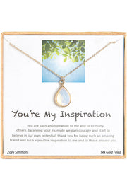 'You're My Inspiration' Vermeil Boxed Charm Necklace - GF