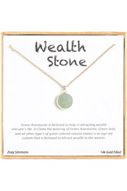 'Wealth Stone' Boxed Charm Necklace - GF