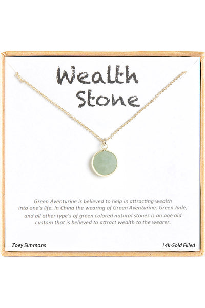 'Wealth Stone' Boxed Charm Necklace - GF