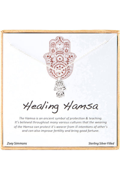 'Healing Hamsa' Boxed Charm Necklace - SF