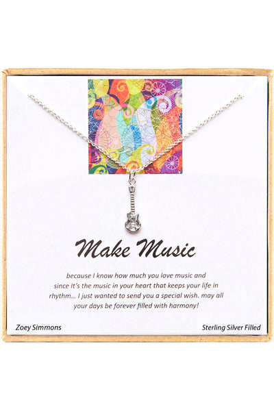 'Make Music' Boxed Charm Necklace - SF