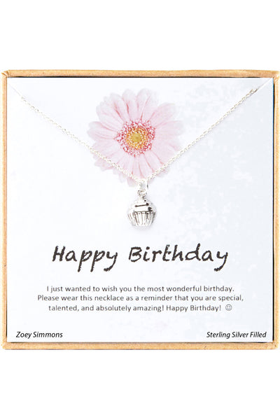 'Happy Birthday' Boxed Charm Necklace - SF