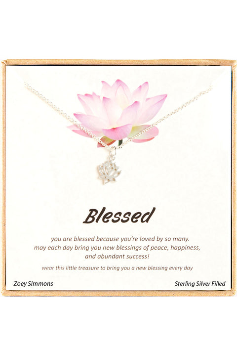 'Blessed' Boxed Charm Necklace - SF