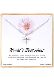 'World's Best Aunt' Boxed Charm Necklace - SF