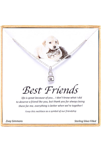 'Best Friends' Boxed Charm Necklace - SF