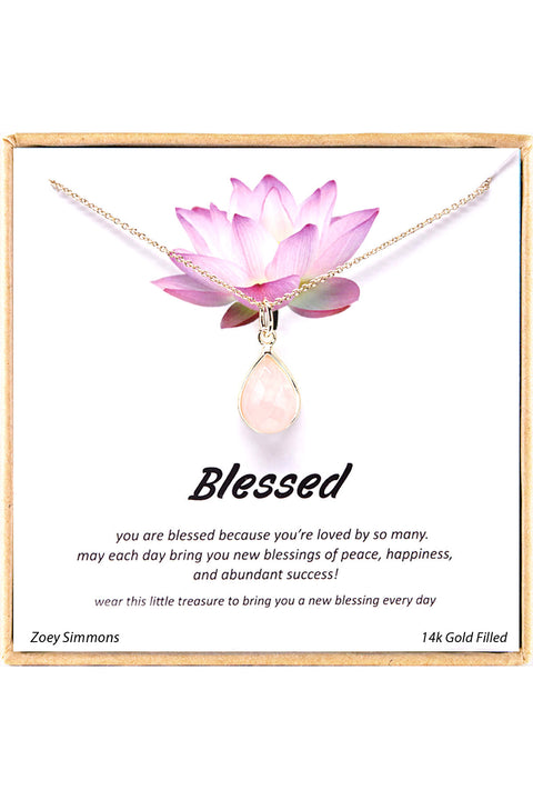 'Blessed' Boxed Charm Necklace - GF