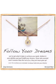 'Follow Your Dreams' Boxed Charm Necklace - GF