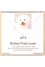 'Bichon Frise Lover' Boxed Charm Necklace - SF