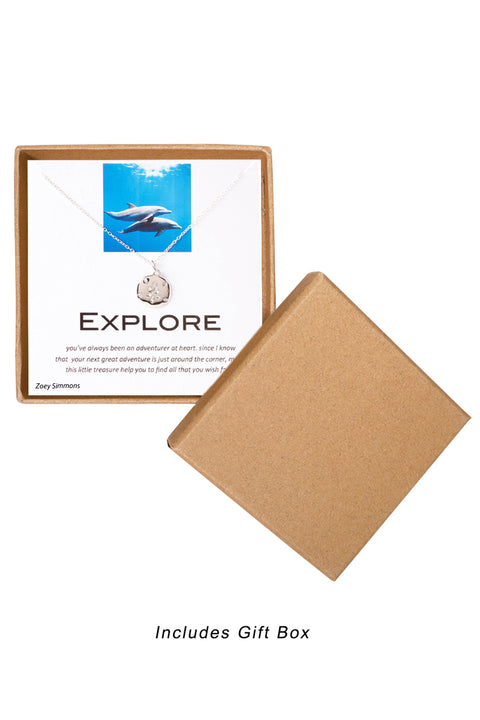 'Explore' Boxed Charm Necklace - SF
