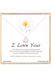 'I Love You' Boxed Charm Necklace - SF