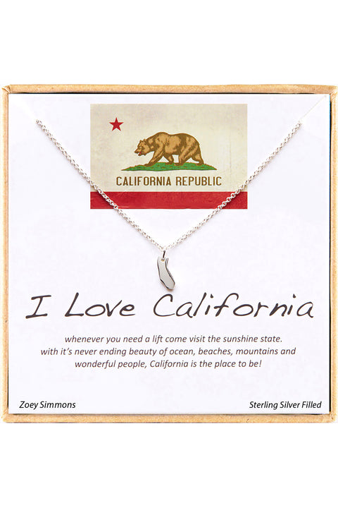 'I Love California' Boxed Charm Necklace - SF