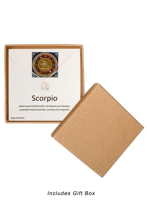 'Zodiac' Boxed Scorpio Necklace - SF