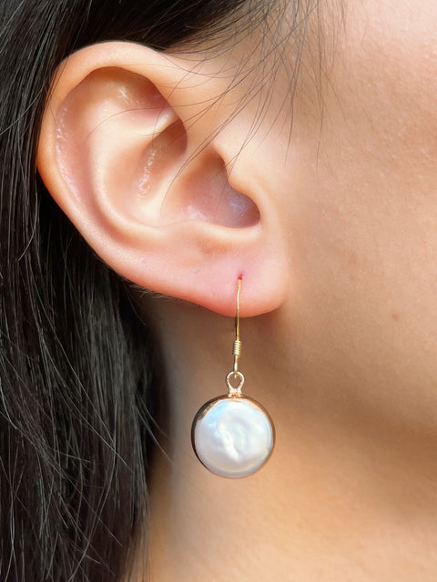 Mother Of Pearl Drop Earrings - GF