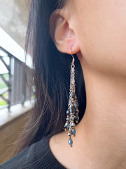 Austrian Crystal Waterfall Earrings - SF
