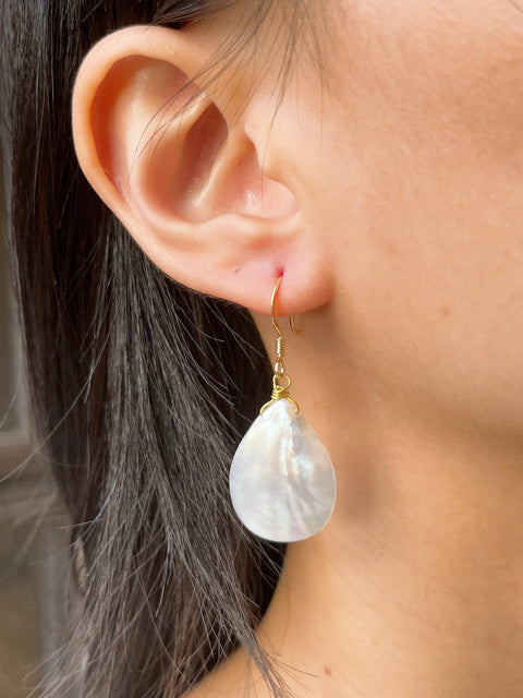Mother Of Pearl Drop Earrings - GF