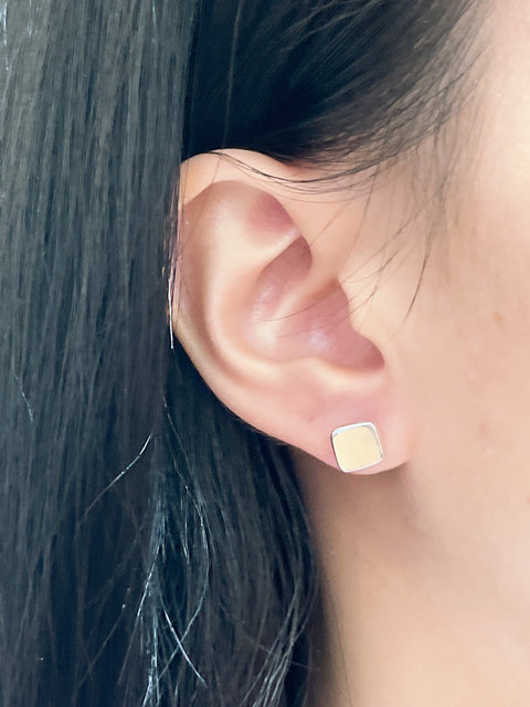 Basic Square Post Earrings - SF