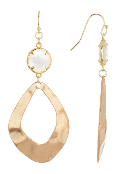 Jessica Earrings In Mother Of Pearl Quartz Doublet - GF