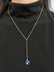 Labradorite Doublet Y Necklace - GF