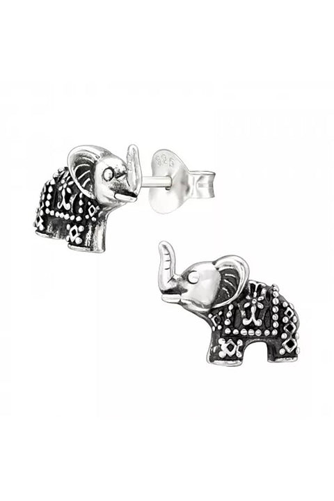 Sterling Silver Elephant Ear Studs - SS