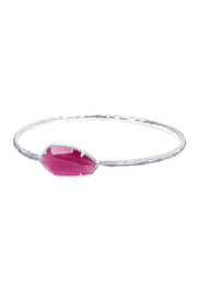 Pink Cat's Eye Bangle Bracelet - SF