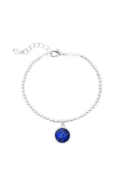 Lapis Beaded Charm Bracelet - SF