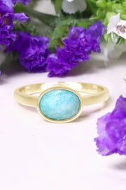 Amazonite Cab Ring - GF