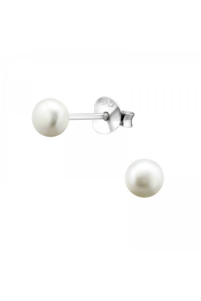 Fresh Water Pearl 4mm Ear Studs - SS