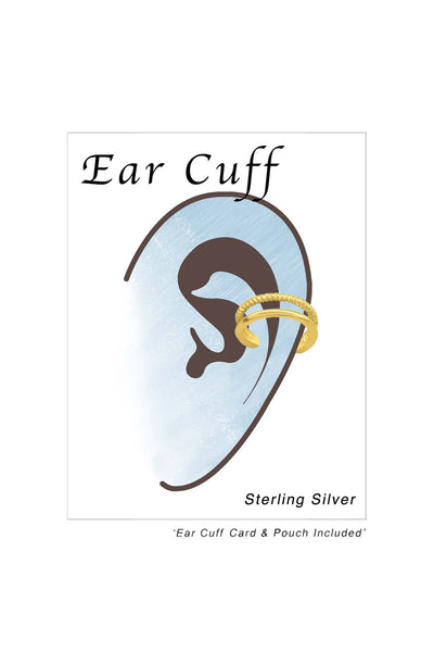 Sterling Silver Double Line Ear Cuff - VM