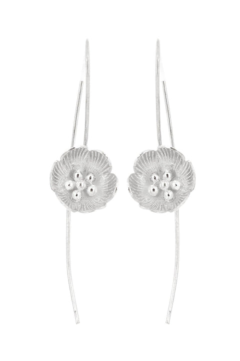 Lilly Flower Threader Earrings - SF