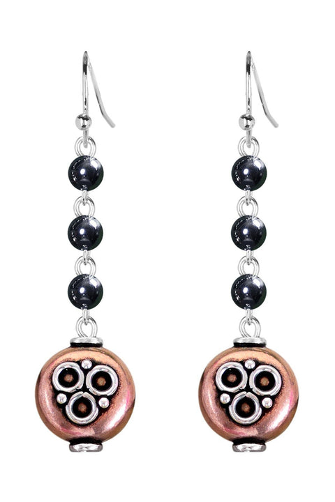 Hematite Evelyn Drop Earrings - SF