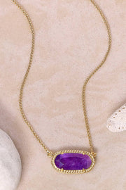 Amethyst Pendant Necklace - GF