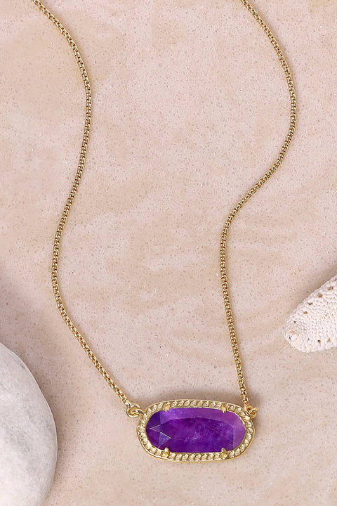 Amethyst Pendant Necklace - GF