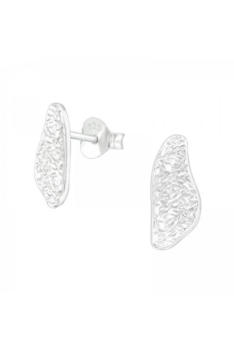 Sterling Silver Pattern Ear Studs - SS