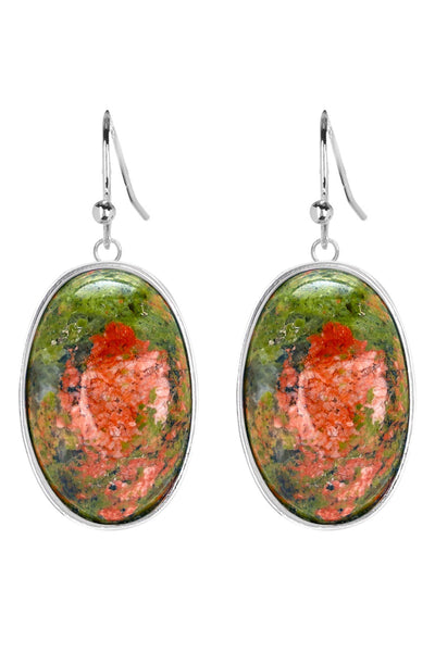 Unakite Statement Earrings - SF