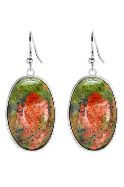 Unakite Statement Earrings - SF