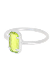 Peridot Crystal Small Cab Ring - SF