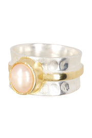 Statement Ring With Freshwater Pearl - SF