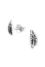 Sterling Silver Leaf Ear Studs - SS