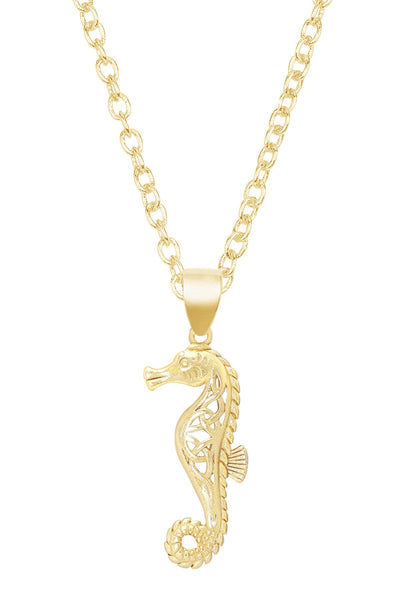 Sea Horse Pendant Necklace - GF