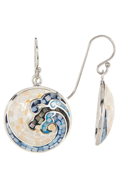 Mother Of Pearl Inlay Earrings - SS