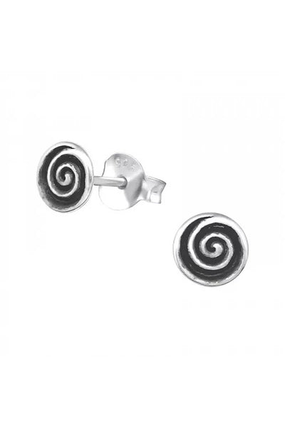Sterling Silver Spiral Ear Studs - SS
