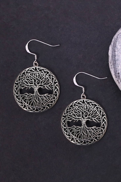 Tree Of Life Drop Earrings - SF