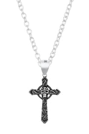 Sterling Silver Cross Pendant Necklace - SS